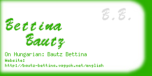 bettina bautz business card